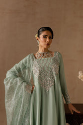 Maria Osama Khan - Aazure - SKY - RAWSILK & Organza - 2 Piece